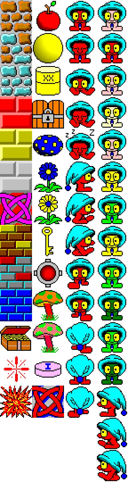 Objetos de Zeek the Geek usados nas rotas do puzzle